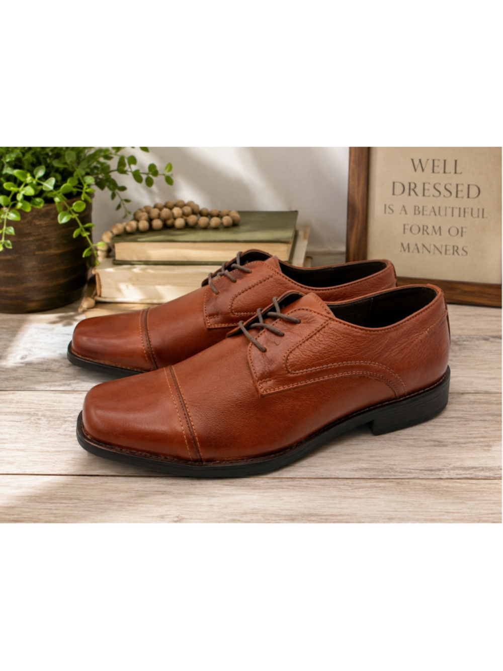 Men's Johnston & Murphy Brown Leather Oxford Derby Shoes